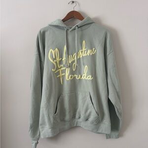 St Augustine Retro Lettering Mint Hoodie - Size XL